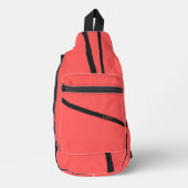 Red Base mit Back Lines und Name Crossbody Bag (Vorderseite)