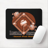 Red Baseball Cartoon Mouse Pad Mousepad (Mit Mouse)
