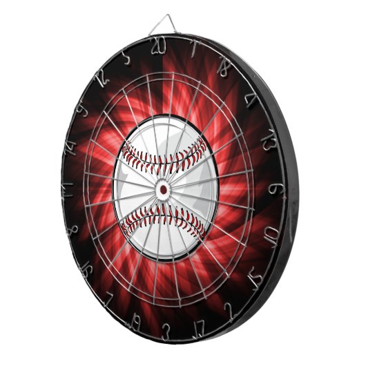 Red Baseball Dartscheibe (Vorderseite rechts)