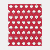 Red Baseball Fleece Blanket (Vorderseite)