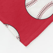 Red Baseball Fleece Blanket (Ecke)