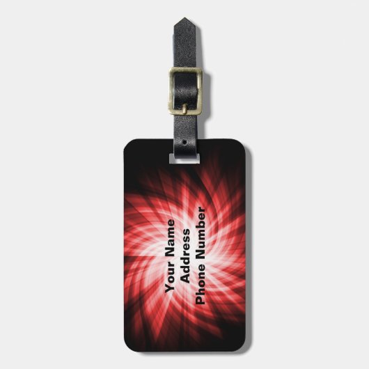 Red Baseball Gepäckanhänger (Vorderseite vertikal)