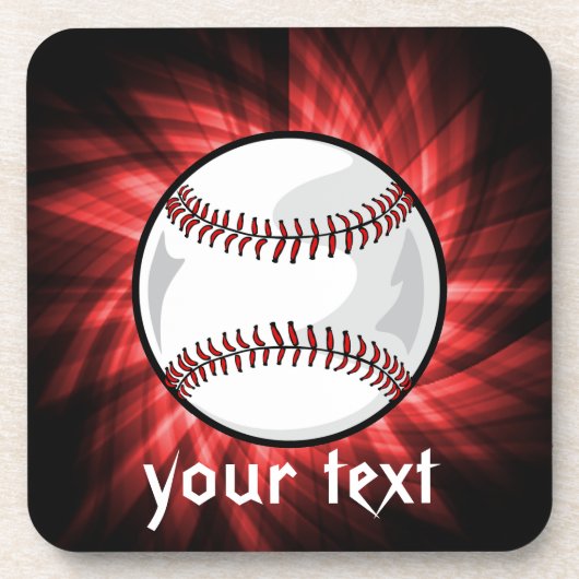 Red Baseball Getränkeuntersetzer (Vorderseite)