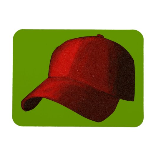 RED BASEBALL HAT GAP GRAPHIE MAGNET (Horizontal)