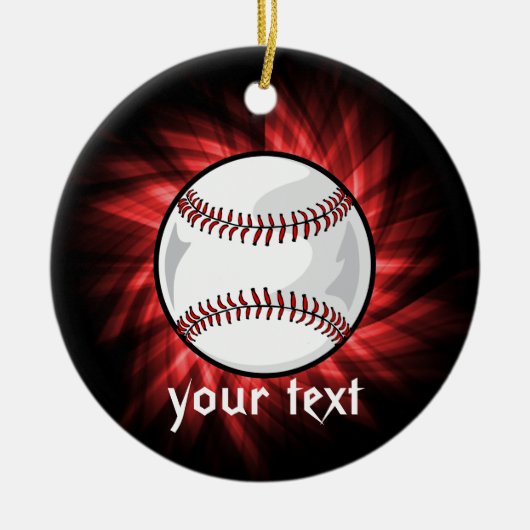Red Baseball Keramikornament (Vorne)