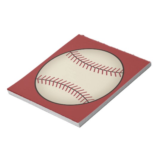 Red Baseball Notepad Notizblock (Rotiert)