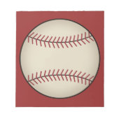 Red Baseball Notepad Notizblock (Vorderseite)