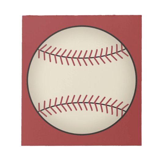Red Baseball Notepad Notizblock (Vorderseite)
