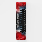 Red Baseball Softball Dugout Banner Sportteam (Vertikal)