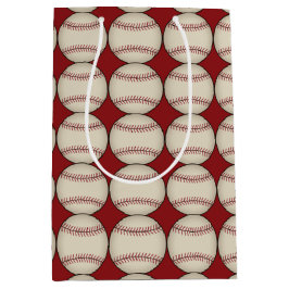Red Baseball Sports Geburtstagsgeschenktasche Mittlere Geschenktüte