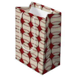 Red Baseball Sports Geburtstagsgeschenktasche Mittlere Geschenktüte