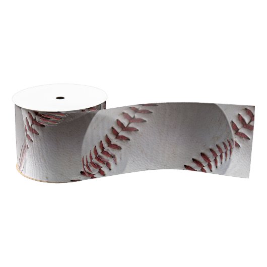 Red Baseball Stitches Ripsband (Spule)