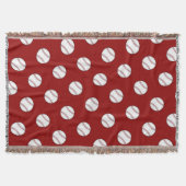 Red Baseball Throw Blanket Decke (Vorderseite)