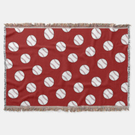 Red Baseball Throw Blanket Decke