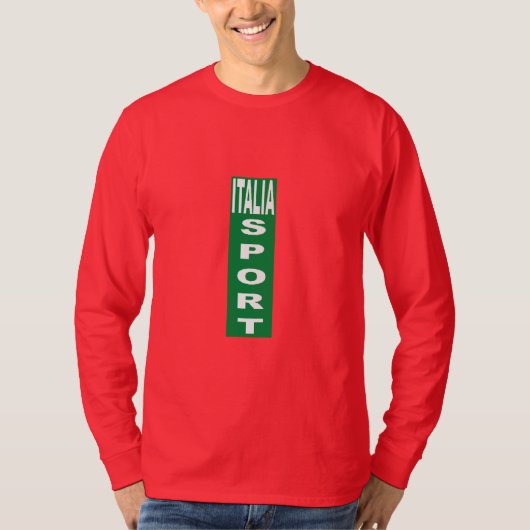 Red Basic T-Shirt tief ITALIA SPORT (Vorderseite)