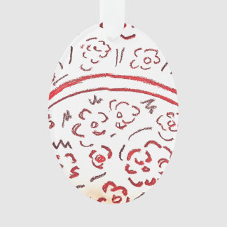 Red Basket mit handlicher Weihnachtszeit Ornament