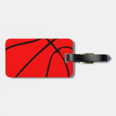 Red Basketball Custom Player oder Teamname/Text Gepäckanhänger (Rückseite horizontal)
