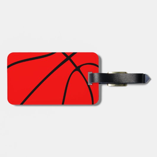 Red Basketball Custom Player oder Teamname/Text Gepäckanhänger (Rückseite horizontal)