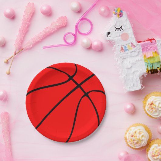 Red Basketball Team Party oder Banquet Sport Pappteller (Party)