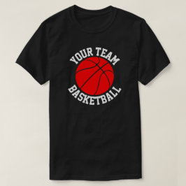 Red Basketball Team, Player & Jersey Nummer Sports T-Shirt