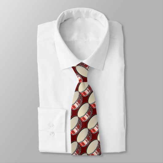 Red Bass Diled Pattern Necktie Krawatte (Gebunden)