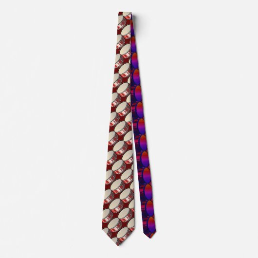 Red Bass Diled Pattern Necktie Krawatte (Vorderseite)