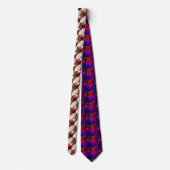 Red Bass Diled Pattern Necktie Krawatte (Rückseite)