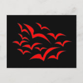 Red Bat Cloud Postcard Postkarte (Vorderseite)