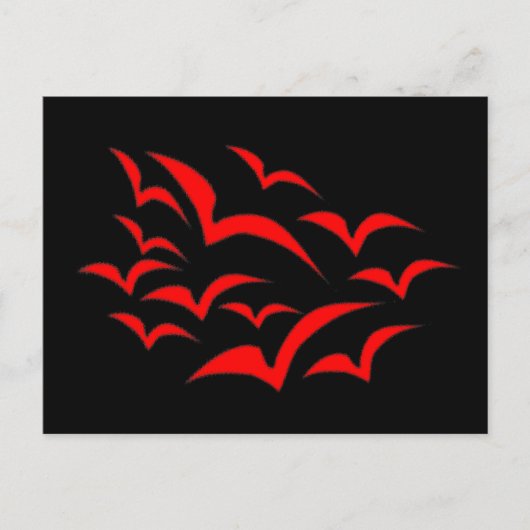 Red Bat Cloud Postcard Postkarte (Vorderseite)