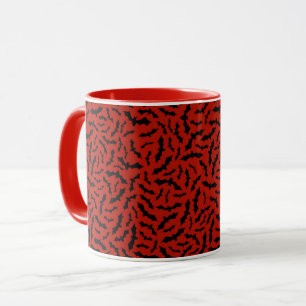 Red Bat Elegantes Vintages Halloween Tasse