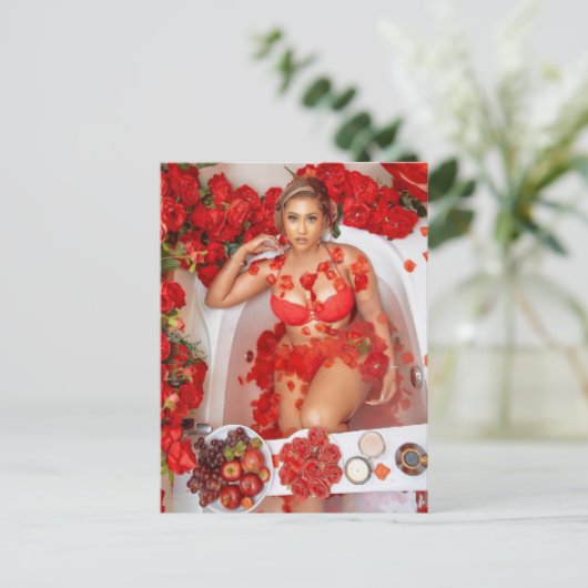 Red Bath Postcard Postkarte (Stehend Vorderseite)