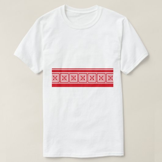 Red Batik Blume T-Shirt (Design vorne)