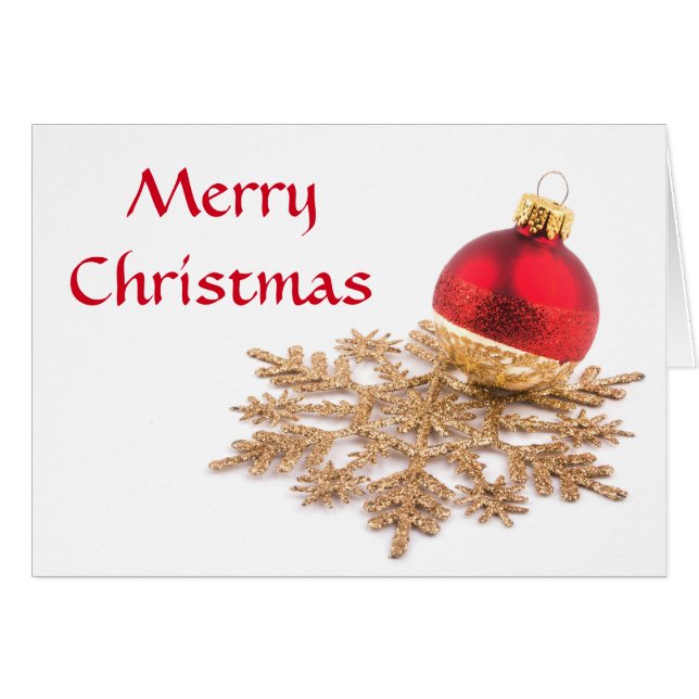 Red Bauble and Gold Ornament (Vorderseite (Horizontal))