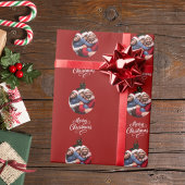 Red bauble Foto-Fastenheft Weihnachten Geschenkpapier