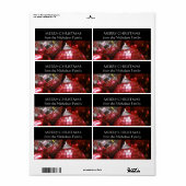 Red Baubles "Family"-Geschenketikett schwarz (Vorne)