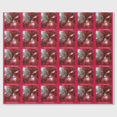 Red Baubles Frohe Weihnachtsverpackung Geschenkpapier (Flach)