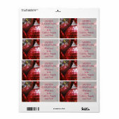 Red Baubles Geschenketikett Roter Text (Vorne)
