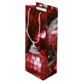 Red Baubles Geschenktasche Geschenktüte Für Weinflaschen (Vorderseite Schrägansicht)