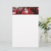 Red Baubles Header Schreibtisch weiß Briefpapier (Stehend Vorderseite)