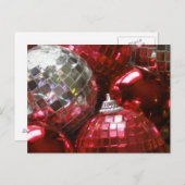 Red Baubles Postkarte (Vorne/Hinten)