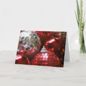 Red Baubles 'Season's Greetings' Karte (Vorderseite)