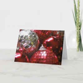 Red Baubles 'Season's Greetings' Karte