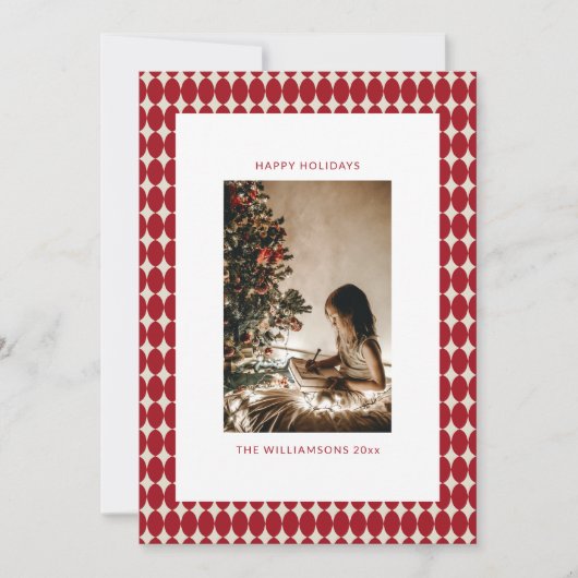 Red Baubles Vertical Foto Weihnachten Mitte Jahrhu (Vorderseite)