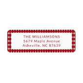 Red Baubles Weihnachtsfeiertag - Rücksendeadresse  (Vorne)