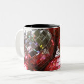 Red Baubles zweifarbige Tasse (Vorderseite Links)