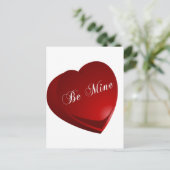 Red Be my Heart Postkarte (Stehend Vorderseite)