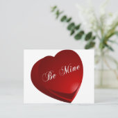 Red Be my Heart Postkarte (Stehend Vorderseite)