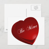 Red Be my Heart Postkarte (Vorne/Hinten)