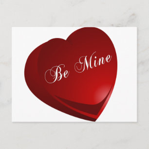 Red Be my Heart Postkarte