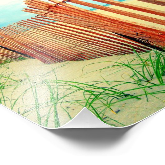 Red Beach Dune Fence Foto (Ecke)